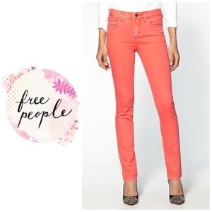 Free People High rise jeans - coral